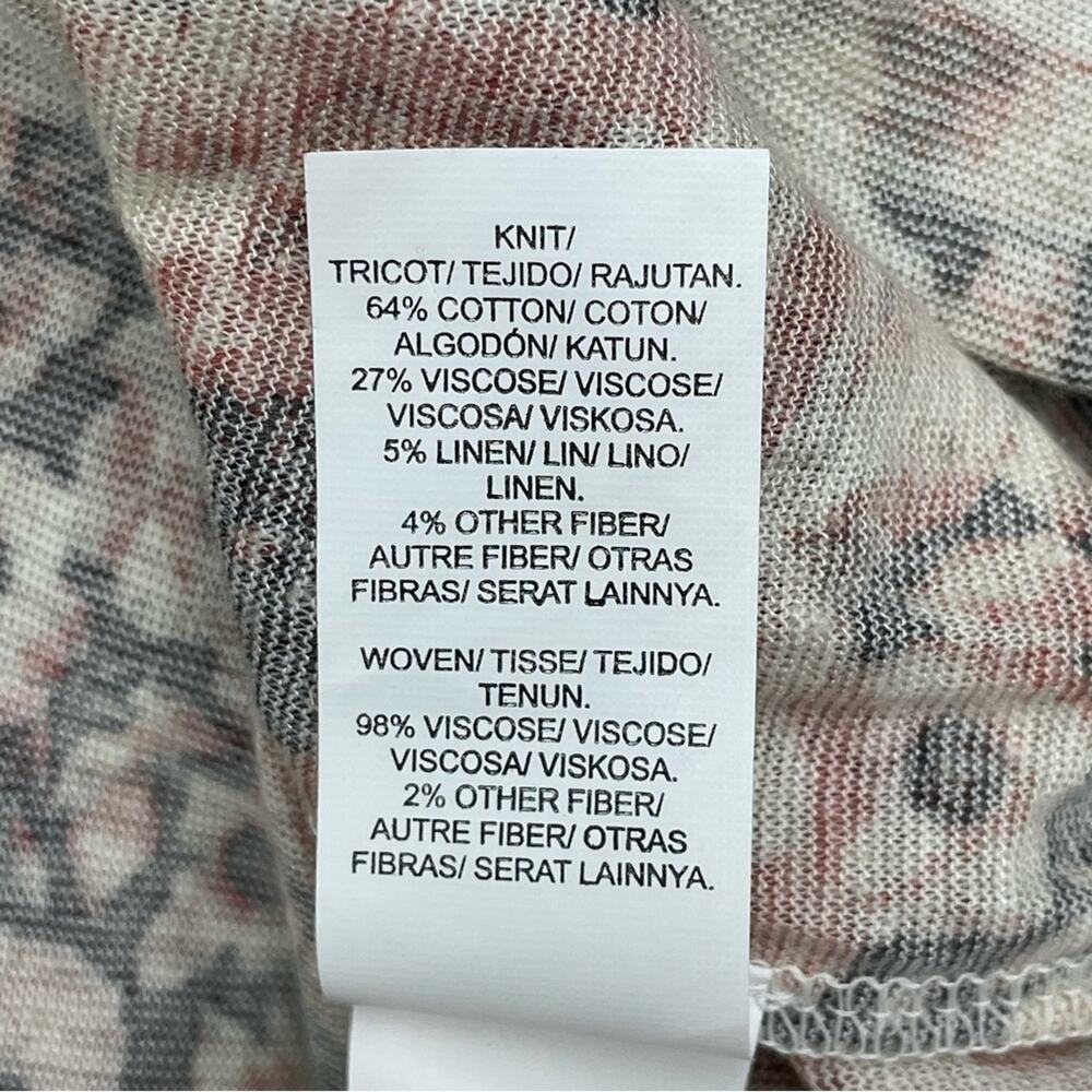 Lucky Brand Women's Printed Woven Mix Peasant Top Size 1X - Picture 8 of 12